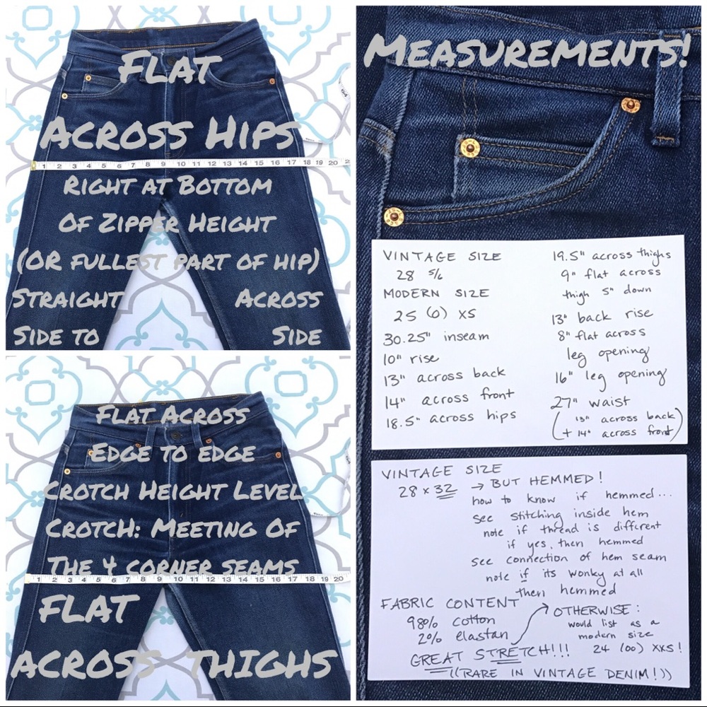 ๐๐MEASURE YOUR JEANS!!!๐๐COMPARE MEASUREMENTS! - Picture 7 of 8